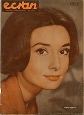 AUDREY HEPBURN en portada, ISABEL SARLI en contraportada, revista Ecran Chile 1959