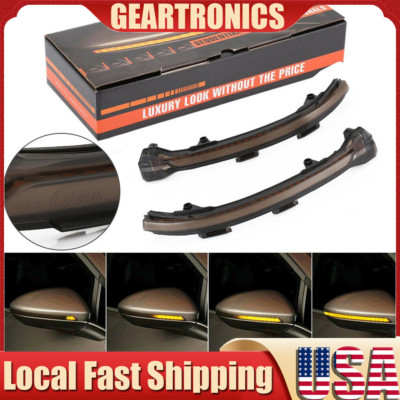 2× For VW MK7 Golf GTI LED Dynamic Turn Signal Side Mirror Sequential Light L+R