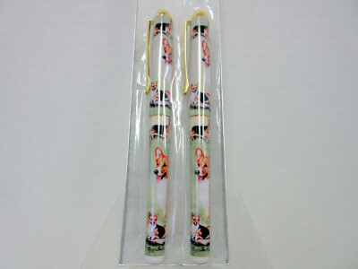 New Welsh Corgi Pen Set - 2 Pens - In Gift Box by Ruth Maystead (Corgis Pet Dog)