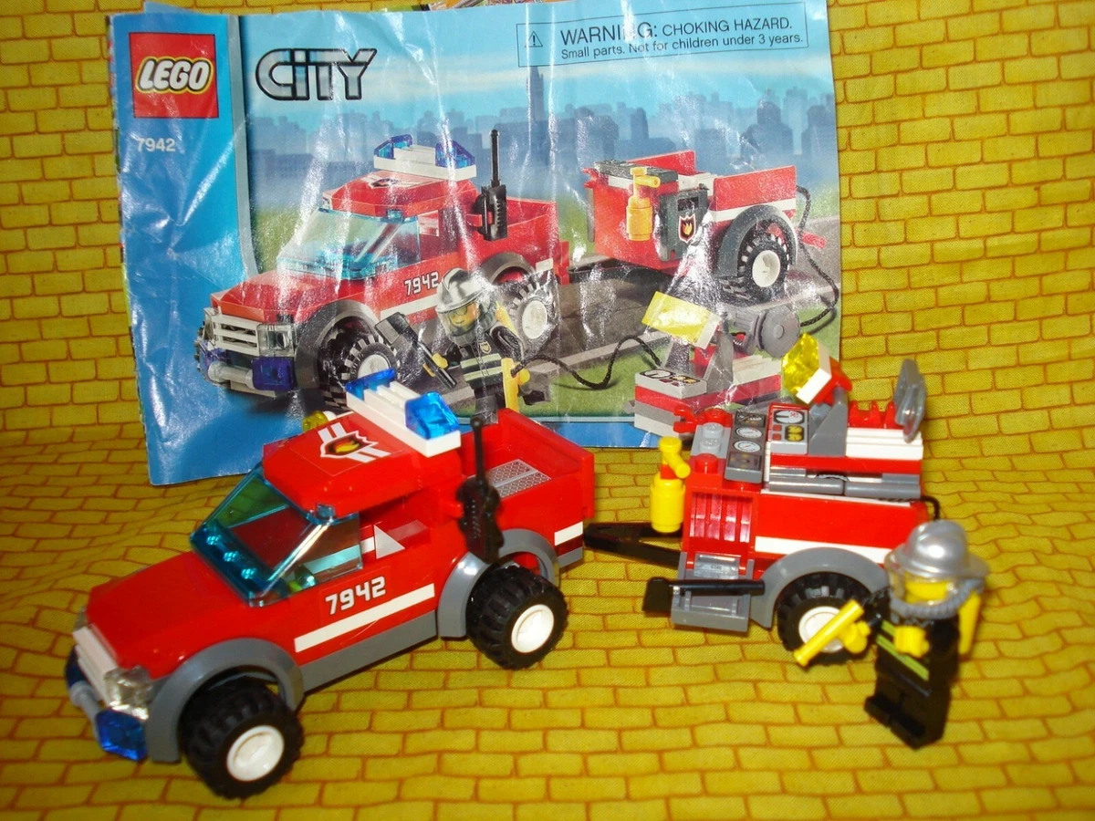Lego Town City Fire 7942 Off Road Fire Rescue USED boys girls 7 11 w booklet