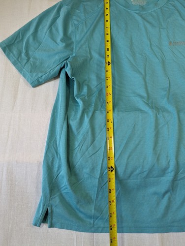 Camicia Mountain Hardgear uomo grande Duluth Trading blu manica corta strato base - Foto 7 di 11
