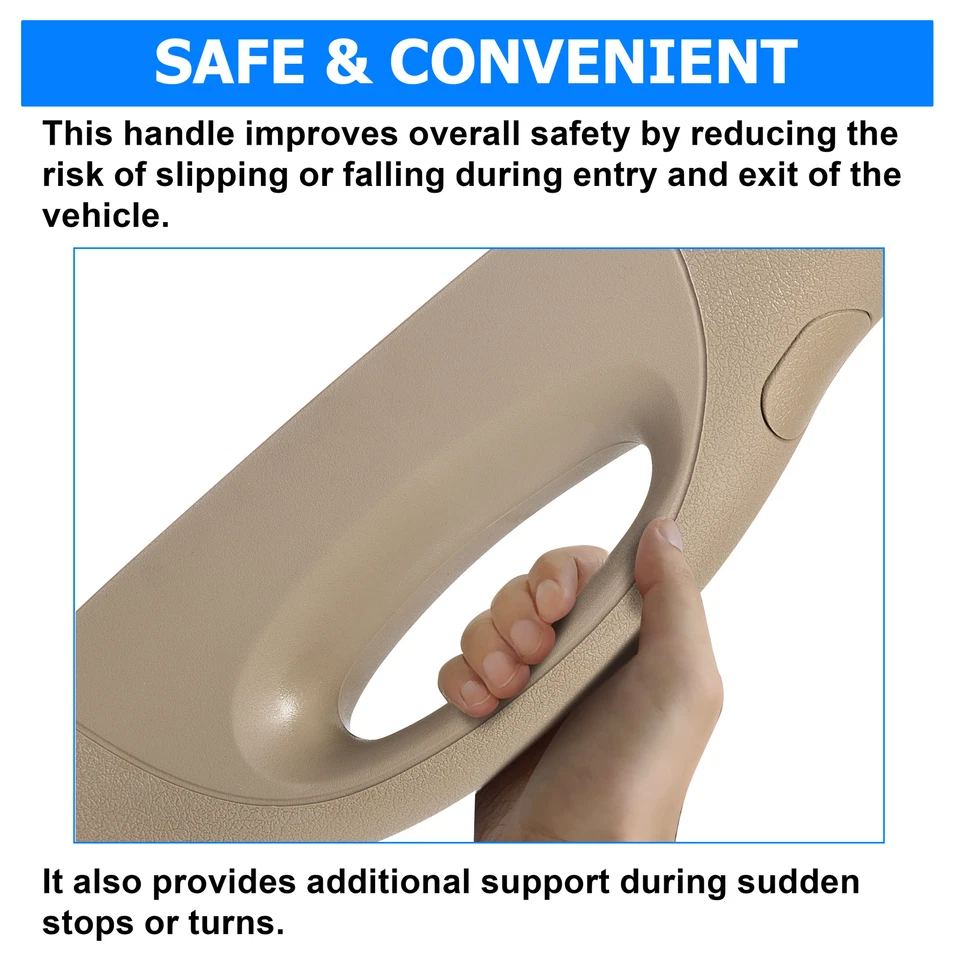 RH Passenger Side Front A Pillar Trim Tan Handle For 2004-2008 Ford F150 F-150 - Imagem 4 de 4