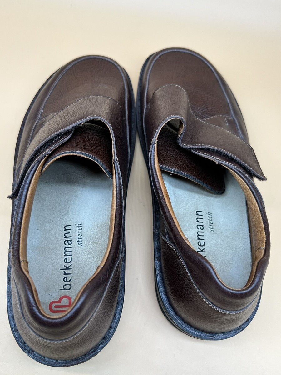 Berkemann Stretch Germany Markus Hook & Loop Brown Leather Men’s Shoes Sz UK 10 Berkemann Markus STRETCH Leather Top Hoop Loop Closure  main image 2