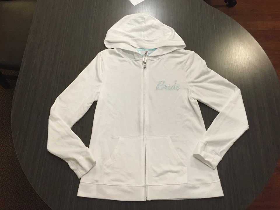 Novo Moletom com Capuz Feminino Noiva Zíper Branco Pequeno Gilligan & Omalley - Imagem 4 de 4