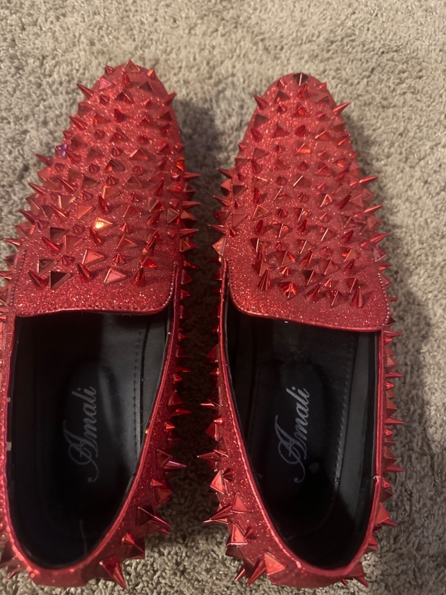open lace back dress Mens Hot Red Classy Showy Fabric Formal Loafers Dress Shoes After Midnight 6948 8 main image 1