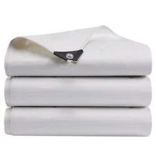 20' x 40' Heavy Duty White Poly Tarp 12 Mil Tarpaulin Canopy Shelter Cover Shade