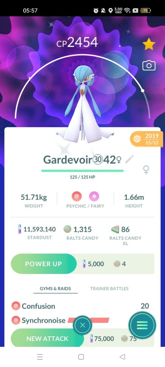 Shiny Gardevoir ( Ralts Evolution ) Pokemon Trade Go