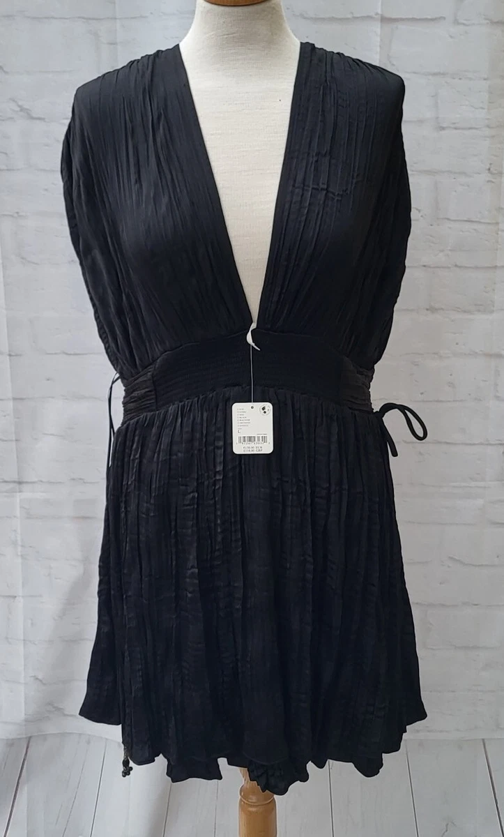 Silk black shop mini dress
