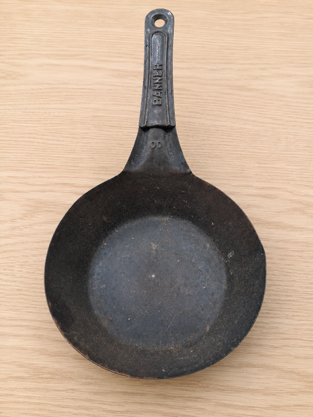 Banner Cold Handle Cast Iron Cowboy Skillet Antique Fry Pan