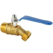 Brass Hose Bib/Outdoor Faucet -3/4" NPT/MIP Inlet - 3/4" Male GHT Threaded Ga...