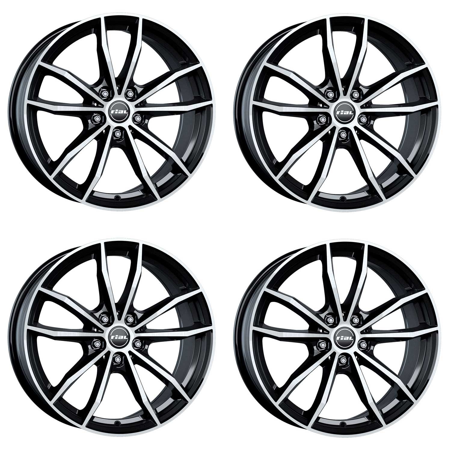 4 Rial X12 wheels 7.5Jx18 ET51 5x112 SWFP for BMW 1 2 X1 X2