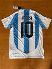 Argentina #10 Lionel Messi 2024 Home Soccer Jersey Adidas Mens Size M