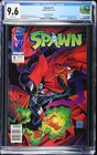 1992 SPAWN #1 RARE NEWSSTAND VARIANT GRADED CGC 9.6 WHITE PAGES