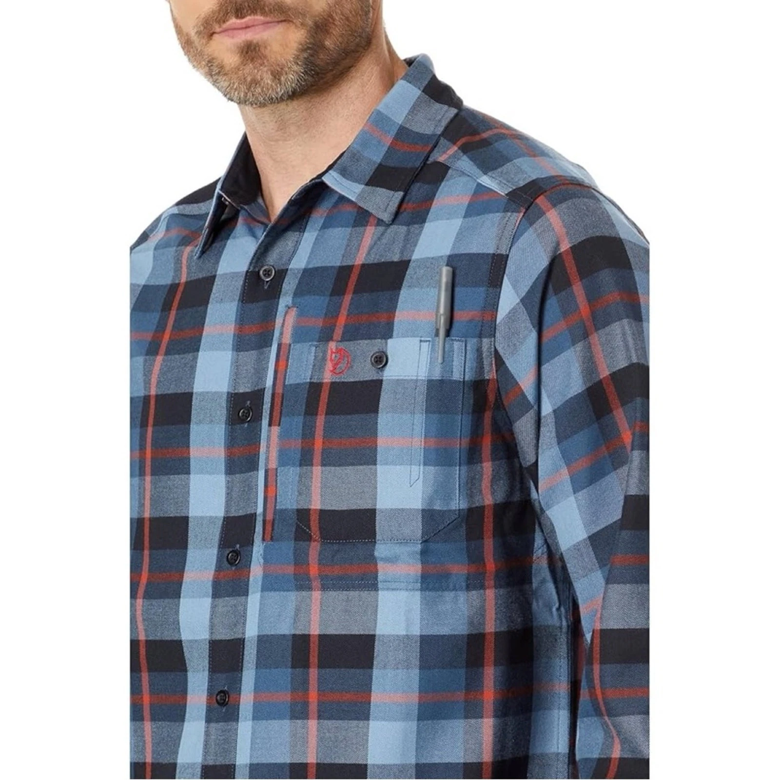 fjallraven plaid flannel roll tab trekking outdoor shirt