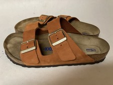 Birkenstock Arizona Suede Sandals Camel Men  s 7 Ladies 9