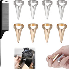 9PCS Hair Parting Ring Simple and Convenient Stitch Braid Finger Tool Reusable B