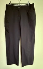 Woman’s Exofficio Black Gorpcore Hiking Pants Size 10 Zip Pockets Stretch EUC