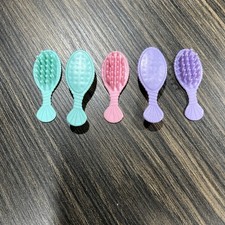 Lot Of 5 Doll Brushes In Miscellaneous Colors
