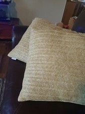 2 TOMMY BAHAMA TAN Faux Straw Decorative Pillows Indoor Outdoor 16" x 16"Coastal