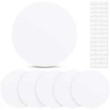 White Wall Hole Cover, 6 Pcs Ceiling Repair Plate, Plastic Flat Patch