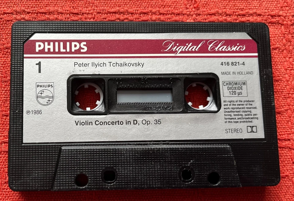 VIKTORIA MULLOVA/BSO/OZAWA-CASSETTE TAPE-TCHAIKOVSKY/SIBELIUS VIOLIN CONCERTOS - Image 2 of 4