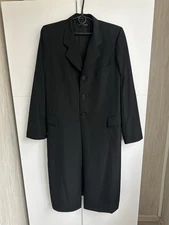 Comme des Garcons Women’s Long Wool Coat Made in Japan Size M Avant-Garde Black