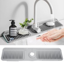 24 Inch Long Silicone Faucet Mat Kitchen Sink Splash Guard Protector