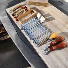 Vintage Lot of Leather Working Tools Stamps Craftool 
