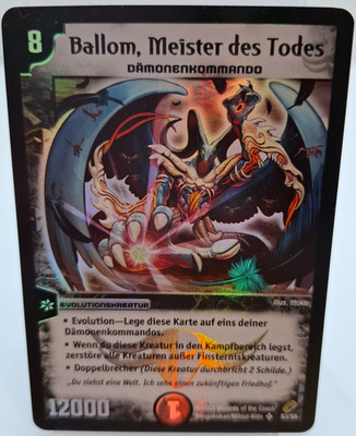 Duel Masters DM-04 S3/S5 Ballom, Meister des Todes Deutsch Holo Near Mint