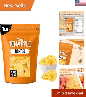 Nutrient-Packed 1 lb Organic Dried Pineapple - Healthy Snacking Delight