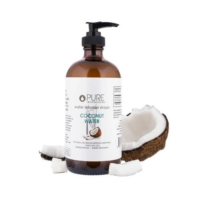 Coconut Water Infusion Drops Electrolytes Sugar Free 500 Servings Pure Hydration