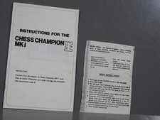 Vintage Elektronik Schachanleitung für Schachmeister MKI & Mikroschach
