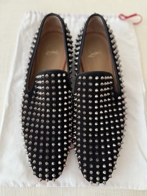 Christian Louboutin Men's Dandelion Spikes Loafers Suede Size 42