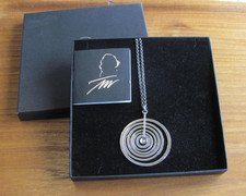 Vintage Tapio Wirkkala "Silver Moon" Sterling Silver Pendant Necklace 50mm
