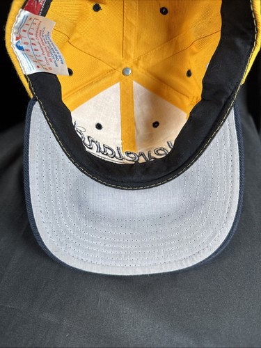 ✨Rare VTG Yellow Cleveland Indians Chief Drew Pearson 90’s Snapback Hat✨ - Picture 10 of 12