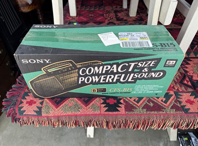 Sony CFS-B15 AM/FM Radio & Cassette Player, Cassette Tape, Black