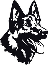 Schäferhund Aufkleber, Deutscher Schäferhund, Hundesport, Schutzhund, 30cm