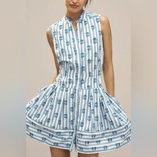 NWT Size LP - Anthro 100% Cotton V-Neck Fit & Flare Shirtdress (NWT US$ 148)