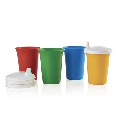 Tupperware  Bell Tumblers with Domed Sipper Seals Sippy Cups Primary New