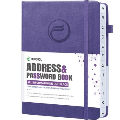Address Book with Alphabetical Tabs Hardcover Password Book Address Organizer...