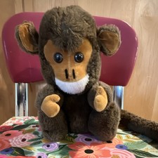 1970  s vintage R. Dakin  CO. Brown Monkey Soft Plush