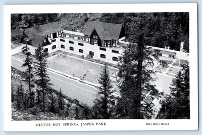 Alberta Canada Postcard Miette Hot Springs Jasper Park c1950's RPPC Photo