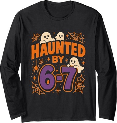 Haunted By Ghost Design Funny Meme Boo Haunted Long Sleeve T-Shirt