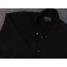 Tom James Shirt Mens Med Black Silk Casual Camp Shirt