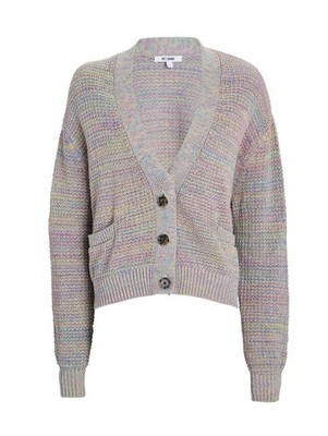 RE/DONE Women s Oversized Cropped Cardigan Sweater Multicolor 90s Style Size M
