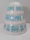 Pyrex Amish Butterprint Turquoise Nesting Mixing Bowls Set of 3 401 402 403 VGC