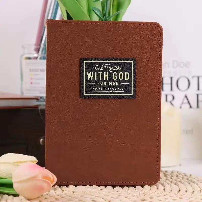 One Minute with God for Men, 365 Days of Daily Prayer Brown Book, Daily Devotion
