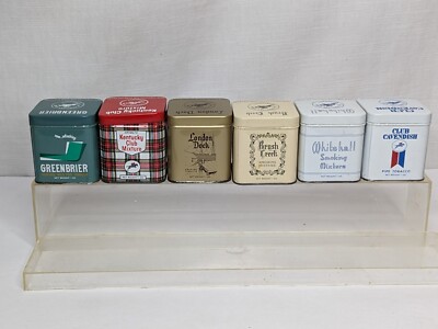 kentucky club tobacco tin value Vintage Kentucky Club Empty Tobacco Tin 6-Pack Mini Cans w/ Plastic Holder,  ~2