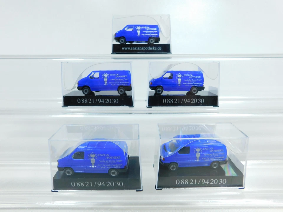 5X AWM AMW H0 1:87 57865 Volkswagen VW T4 Enzian-Apotheke, Mint+Box #BX234-0,5 - Immagine 2 di 3