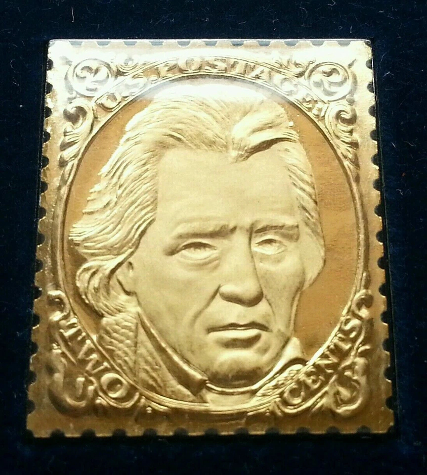 [SJ] USA Andrew Jackson President (stamp with cover) MNH *22k gold FDC? - Image 2 of 4